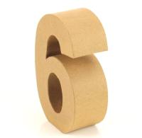 Papp Zahl 6, 17,5 x 5,5 cm