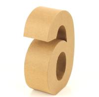 Papp Zahl 6, 17,5 x 5,5 cm