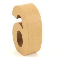 Papp Zahl 6, 17,5 x 5,5 cm