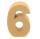 Papp Zahl 6, 17,5 x 5,5 cm