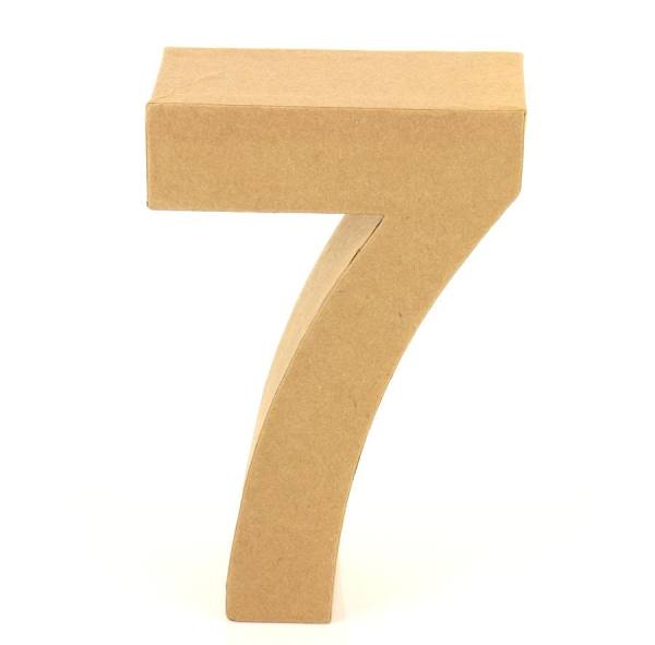 Papp Zahl 7, 17,5 x 5,5 cm
