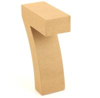 Papp Zahl 7, 17,5 x 5,5 cm