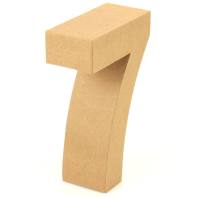 Papp Zahl 7, 17,5 x 5,5 cm