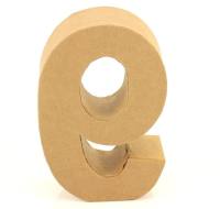 Papp Zahl 9, 17,5 x 11,5 x 5,5 cm