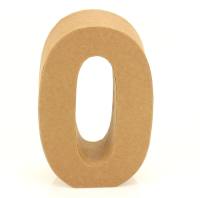 Papp Zahl 0, 17,5 x 11,5 x 5,5 cm
