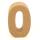 Papp Zahl 0, 17,5 x 11,5 x 5,5 cm