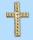 Streuteile Kreuz, 10 Stück gold ca. 3 cm für Kommunion Konfirmation