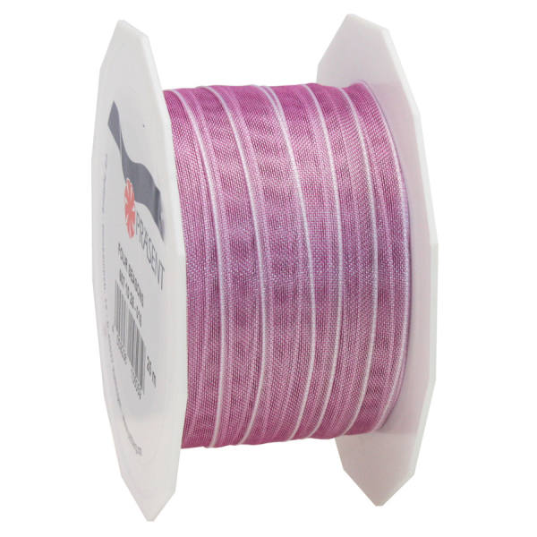 Organzaband flieder, Rolle 1cm breit, 25m lang
