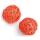 Rattankugel orange, 2 Stück, 8 cm Rebenkugeln