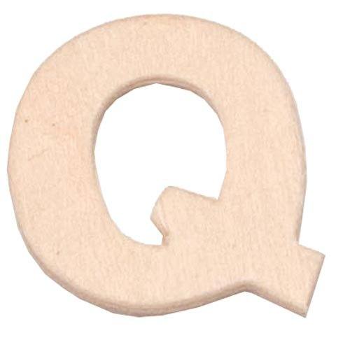 Buchstabe Q aus Sperrholz, 6cm groß Großbuchstabe