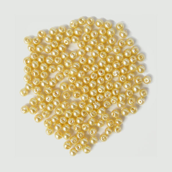 Glaswachsperlen 4 mm cognac, 180 Stück, ca. 15 g