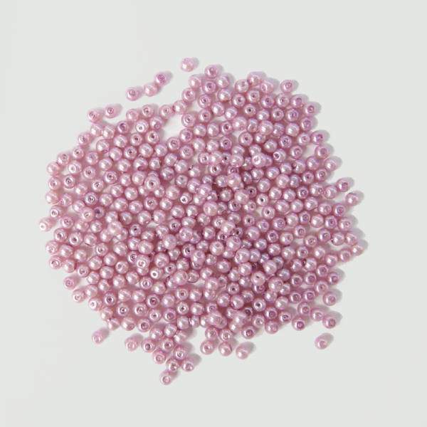 Glaswachsperlen 4 mm flieder, 180 Stück, ca. 15 g