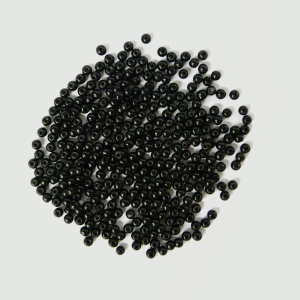 Glaswachsperlen 4 mm schwarz, 180 Stück, ca. 15g