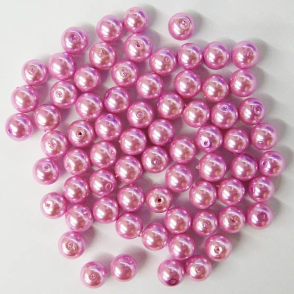 Glaswachsperlen 10 mm cerise, 30 Stück
