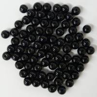 Glaswachsperlen 10 mm schwarz, 30 Stück