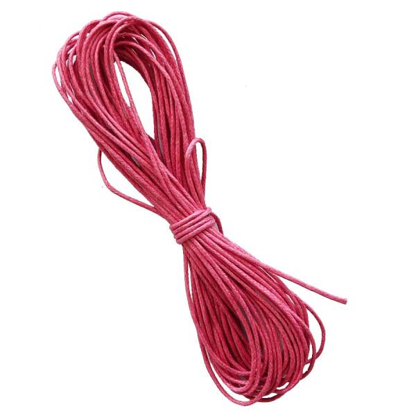Baumwollkordel gewachst pink, 1 mm x 6 m