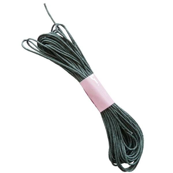 Baumwollkordel gewachst grau, 1 mm x 6 m
