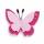 Filzschmetterling pink, 6 Stück, ca. 4x3 cm