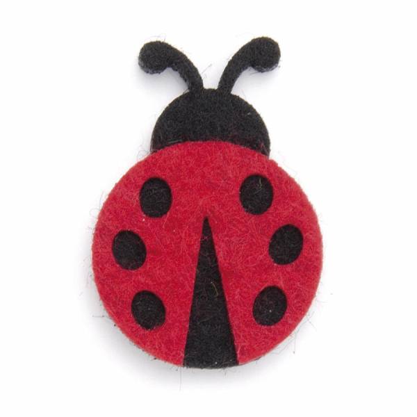 Filzmarienkäfer rot, 8 Stück, je ca. 2,5x4 cm