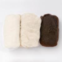 Schafwolle Mischpackung Naturmix, 30g Filzwolle