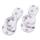 Flip Flops weiß mit lila Punkten, 2 Paar, 4,5 x 2 cm