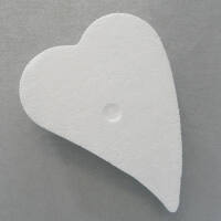 Styropor Herz, Tropfenform, flach ca. 12x8cm 5 Stück