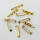 Broschennadeln 25mm Farbe gold 10 Stück messing Broschenadel
