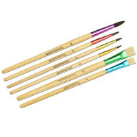 Pony- und Borstenpinselset, 6 Pinsel Malpinsel mit Borstenpinsel und Haarpinsel für Schule und Kindergarten