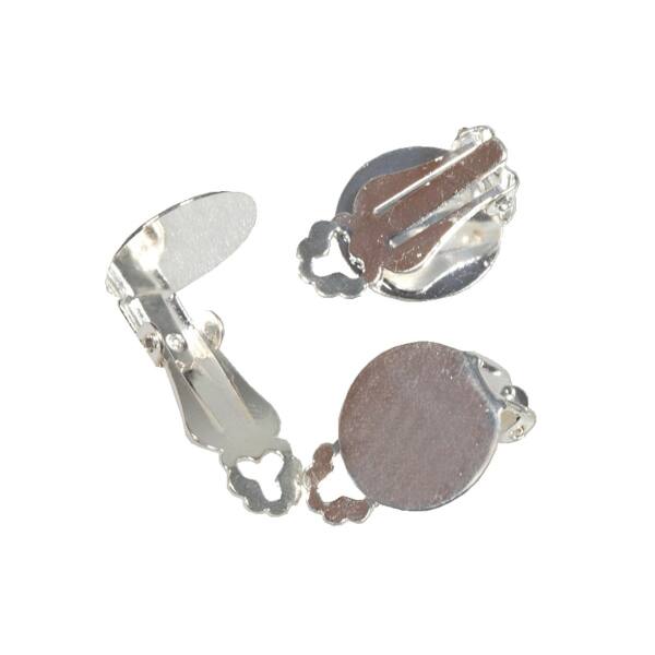 Ohrclipse versilbert 10 Stück ca. 10 mm