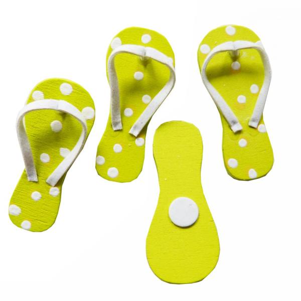 Flip Flops gelb, 2 Paar, ca. 3 cm groß