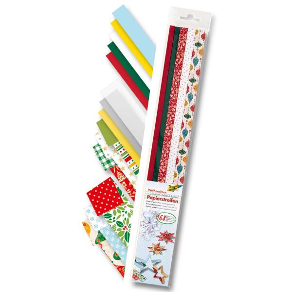 Papierstreifen Weihnachten, 168 Streifen, 50 cm lang