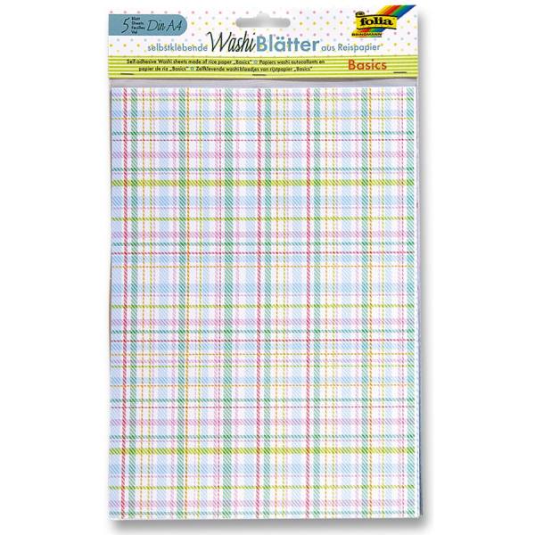 Washiblätter Basics DIN A4, 5 Blatt, verschiedene Motive