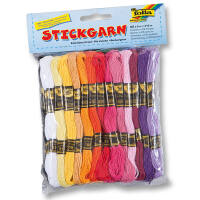 Stickgarn 52 Bündel, je 8 m, in 26 Farben
