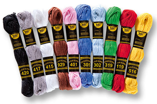 24 Kreuzstichfäden – Silberfarben, Glänzend, 8 Meter Länge, Aus Polyester, Für Handarbeiten