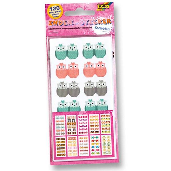 Index Sticker Sweets 120 Teile, 10 Blatt, ca.7,5x15cm