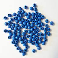 Holzperlen 8 mm blau, 90 Stück