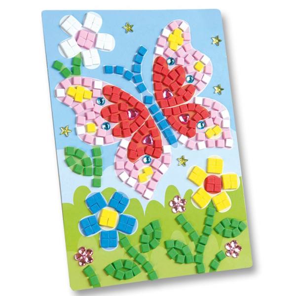 Moosgummi Mosaikbild Schmetterling, 405 Teile