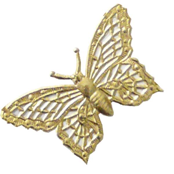 Schmetterlinge gold aus Alupapier 15 Stück, je 6,5 x 4 cm groß