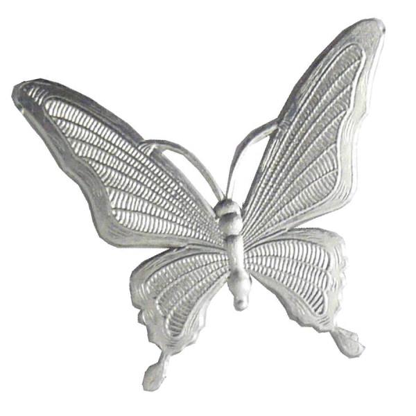 Vögel und Schmetterlinge silber aus Alupapier 10 Stück