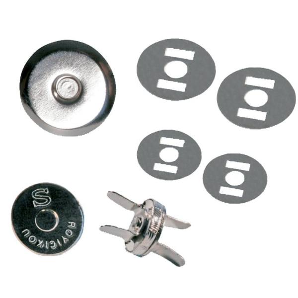Magnetverschluss 18 mm, silber 1 Stück Magnetschließen