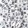 RubberLoops Perlen Buchstaben weiß, 100 Stück