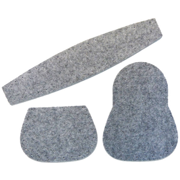 Filztasche Kufstein dunkelgrau meliert, nur Filzteile ohne Accessoires