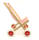 Puppen Buggy rot-weiß Puppenwagen ca. 40 x 34 x 60 cm