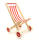 Puppen Buggy rot-weiß Puppenwagen ca. 40 x 34 x 60 cm