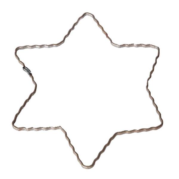 Drahtstern 25 cm groß, Pack mit 10 Stk. aus gewelltem Flachdraht