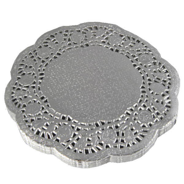 Doilies Zierdeckchen silber 100 Stück, Ø 16,5 cm