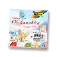 Faltblätter Weihnachten 15x15 cm, 50 Blatt in 5 Motiven, 80 g/m²