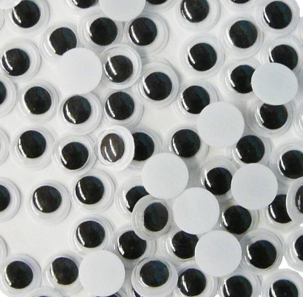 Wackelaugen 8 mm, rund, 100 Stück