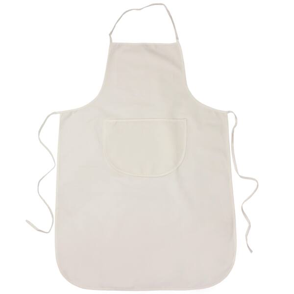 Schürze aus Baumwolle, ohne Tasche 60 x 90 cm weiss für Erwachsene