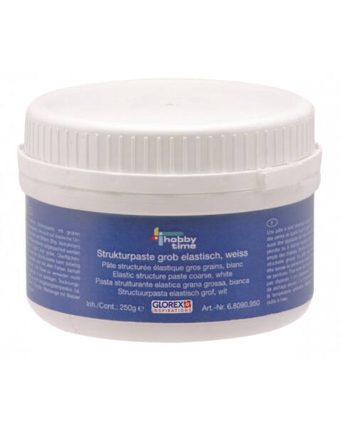 Strukturpaste grob weiß, 250g elastisch mit Quarzsand